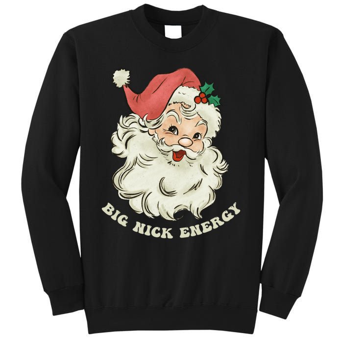 Big Nick Energy Santa Groovy Retro Sweatshirt