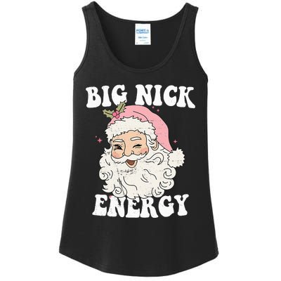 Big Nick Energy Funny Santa Xmas Retro Christmas Ladies Essential Tank