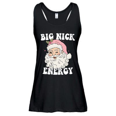 Big Nick Energy Funny Santa Xmas Retro Christmas Ladies Essential Flowy Tank