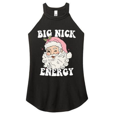 Big Nick Energy Funny Santa Xmas Retro Christmas Women's Perfect Tri Rocker Tank