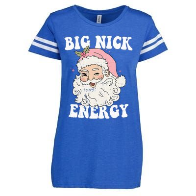 Big Nick Energy Funny Santa Xmas Retro Christmas Enza Ladies Jersey Football T-Shirt