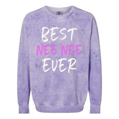 Best NeeNee Ever Family Cool Funny NeeNee Colorblast Crewneck Sweatshirt