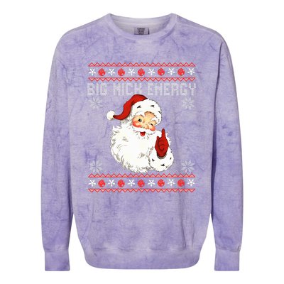 Big Nick Energy Santa Naughty Ugly Christmas Sweater Colorblast Crewneck Sweatshirt