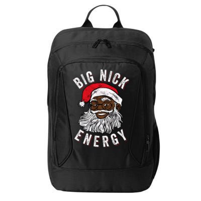 Big Nick Energy African American Santa Black Funny Christmas  City Backpack