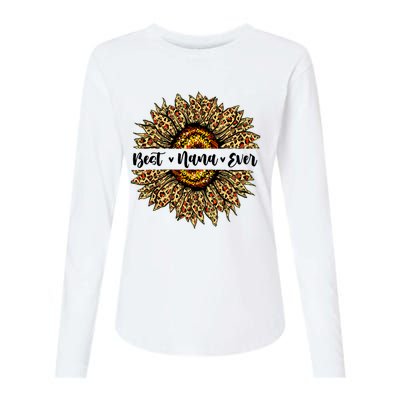 Best Nana Ever Sunflower Nana Mothers Day Gifts Womens Cotton Relaxed Long Sleeve T-Shirt