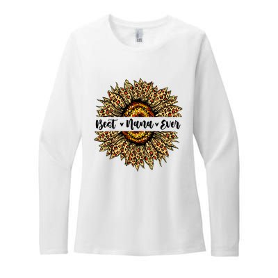 Best Nana Ever Sunflower Nana Mothers Day Gifts Womens CVC Long Sleeve Shirt