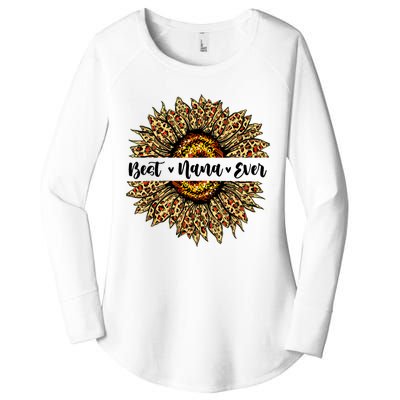 Best Nana Ever Sunflower Nana Mothers Day Gifts Women's Perfect Tri Tunic Long Sleeve Shirt