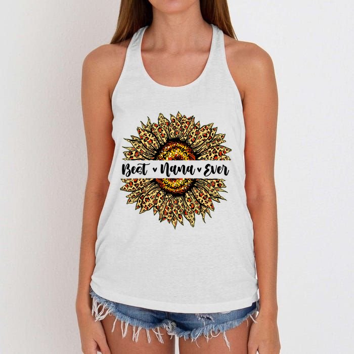 Best Nana Ever Sunflower Nana Mothers Day Gifts Women's Knotted Racerback Tank