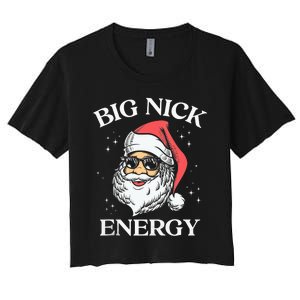 Big Nick Energy Christmas Pun Adult Humor Funny Xmas Tank Top Women's Crop Top Tee