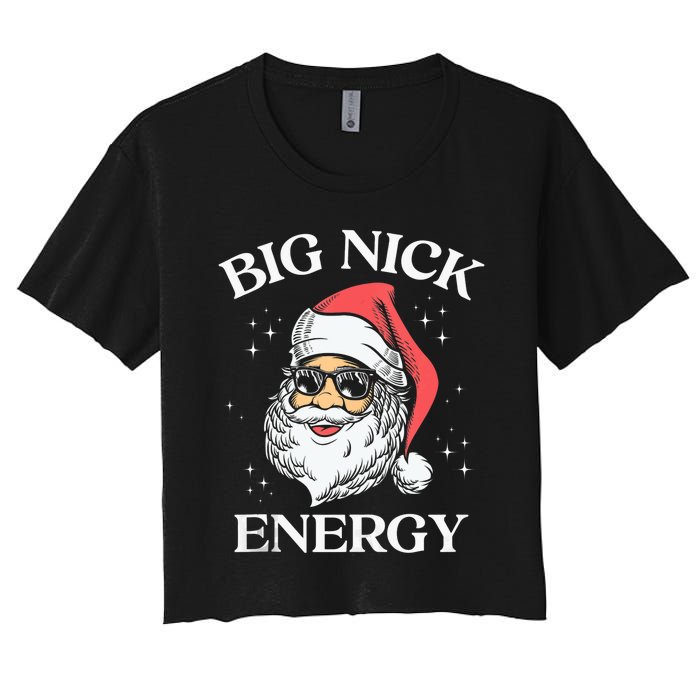 Big Nick Energy Christmas Pun Adult Humor Funny Xmas Tank Top Women's Crop Top Tee