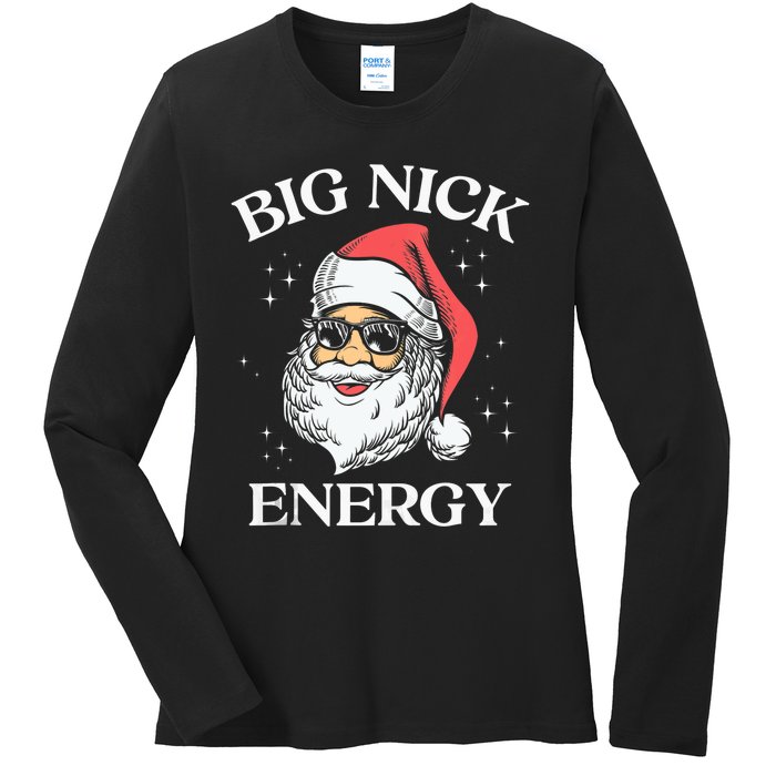 Big Nick Energy Christmas Pun Adult Humor Funny Xmas Tank Top Ladies Long Sleeve Shirt