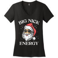 Big Nick Energy Christmas Pun Adult Humor Funny Xmas Tank Top Women's V-Neck T-Shirt