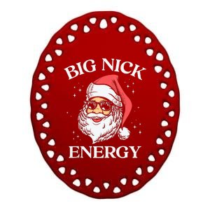 Big Nick Energy Christmas Pun Adult Humor Funny Xmas Tank Top Ceramic Oval Ornament