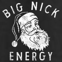 Big Nick Energy Sweatshirt Funny Xmas Fat Santa Claus 7 Panel Mesh Trucker Snapback Hat