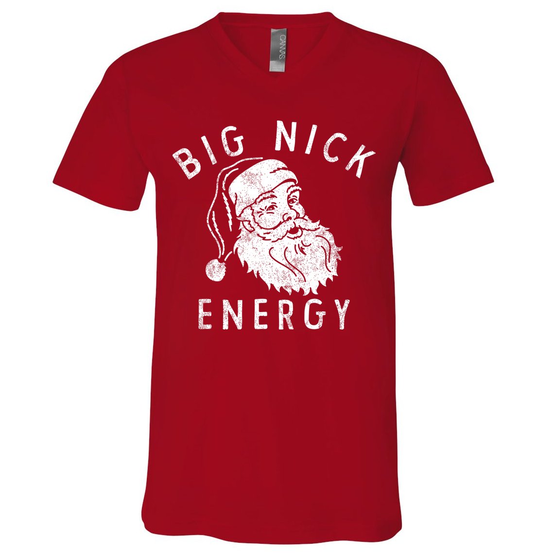 Big Nick Energy Sweatshirt Funny Xmas Fat Santa Claus V-Neck T-Shirt