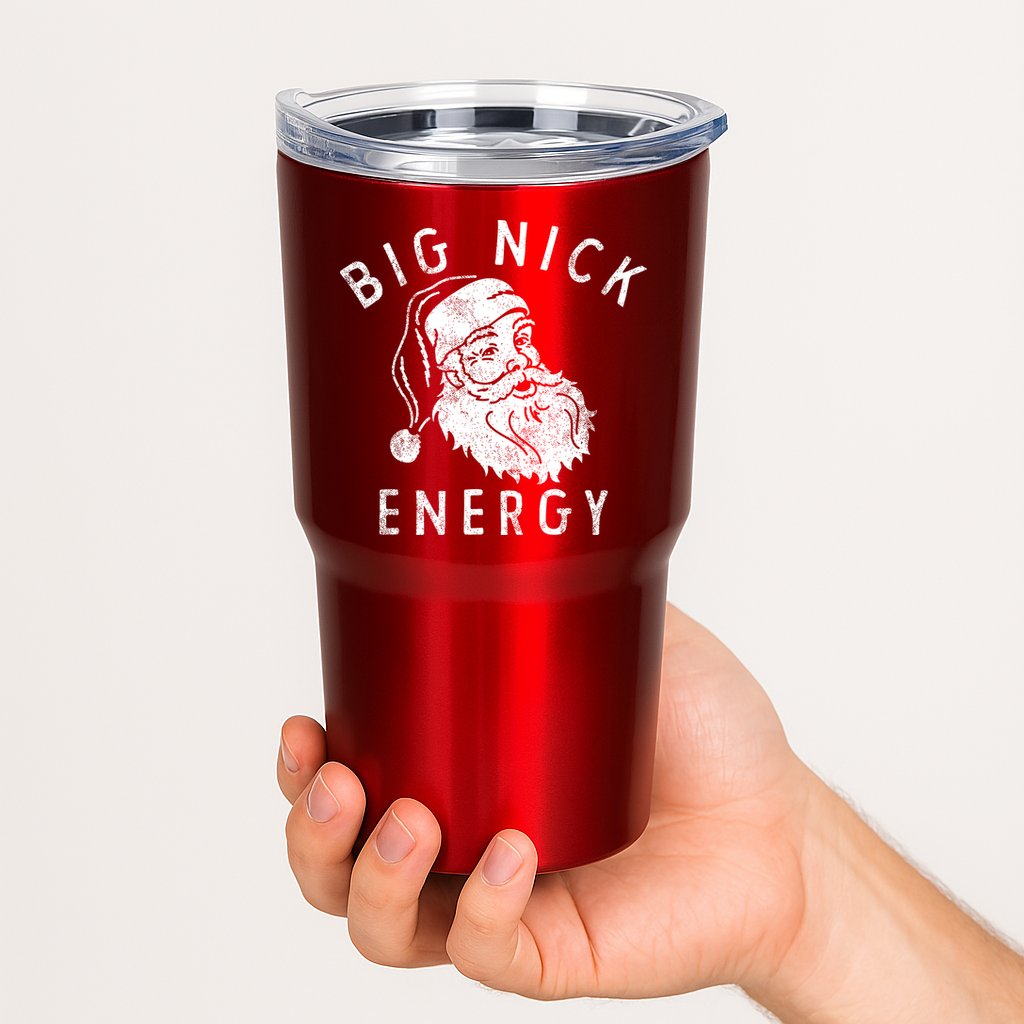 Big Nick Energy Sweatshirt Funny Xmas Fat Santa Claus Tumbler