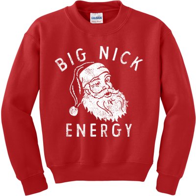Big Nick Energy Sweatshirt Funny Xmas Fat Santa Claus Kids Sweatshirt