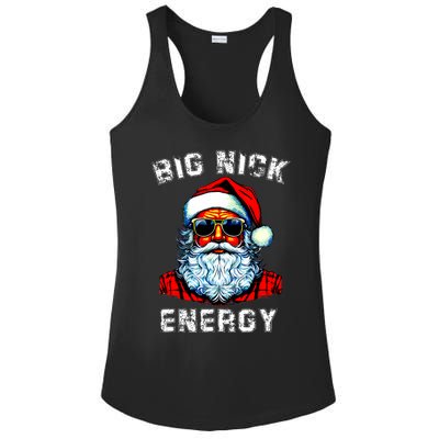 Big Nick Energy Christmas Retro Groovy Funny Vintage Santa Ladies PosiCharge Competitor Racerback Tank