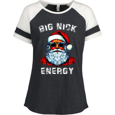 Big Nick Energy Christmas Retro Groovy Funny Vintage Santa Enza Ladies Jersey Colorblock Tee