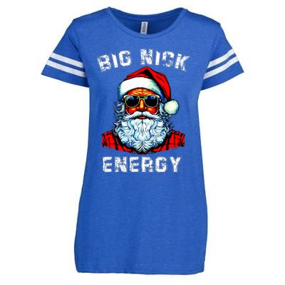 Big Nick Energy Christmas Retro Groovy Funny Vintage Santa Enza Ladies Jersey Football T-Shirt