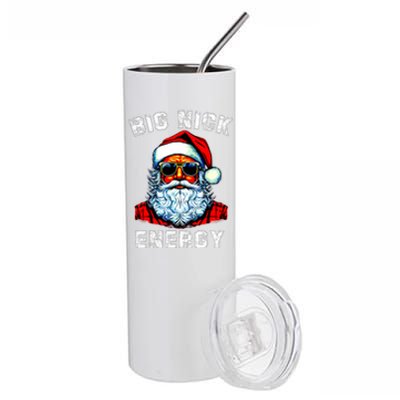 Big Nick Energy Christmas Retro Groovy Funny Vintage Santa Stainless Steel Tumbler