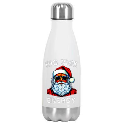 Big Nick Energy Christmas Retro Groovy Funny Vintage Santa Stainless Steel Insulated Water Bottle