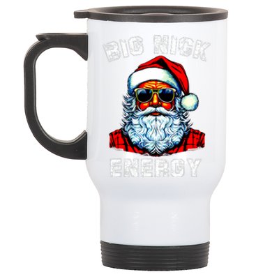 Big Nick Energy Christmas Retro Groovy Funny Vintage Santa Stainless Steel Travel Mug