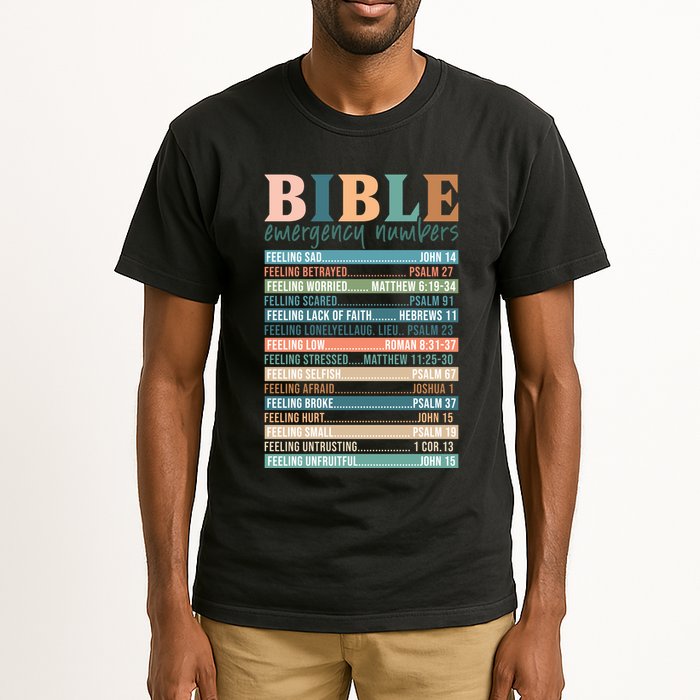 Bible Nutrition Emergency Numbers Tall T-Shirt