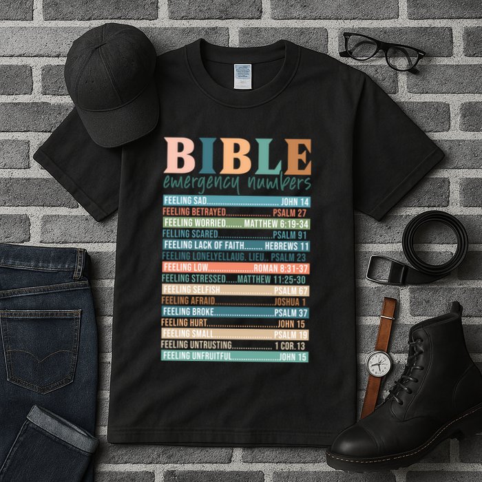 Bible Nutrition Emergency Numbers Tall T-Shirt