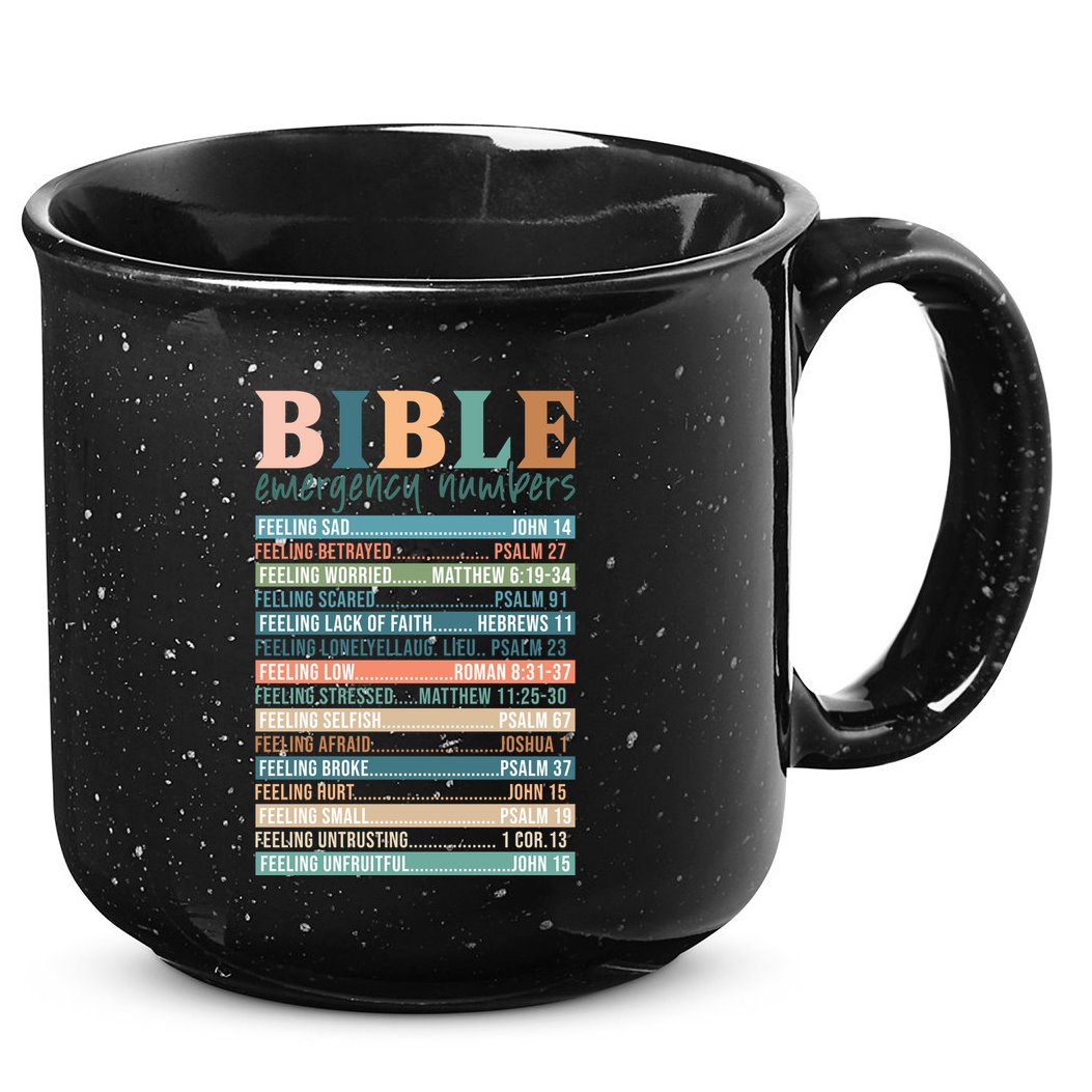 Bible Nutrition Emergency Numbers 15oz Campfire Ceramic Mug