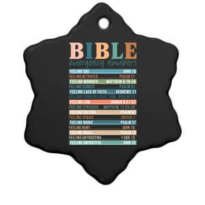 Bible Nutrition Emergency Numbers Ceramic Star Ornament