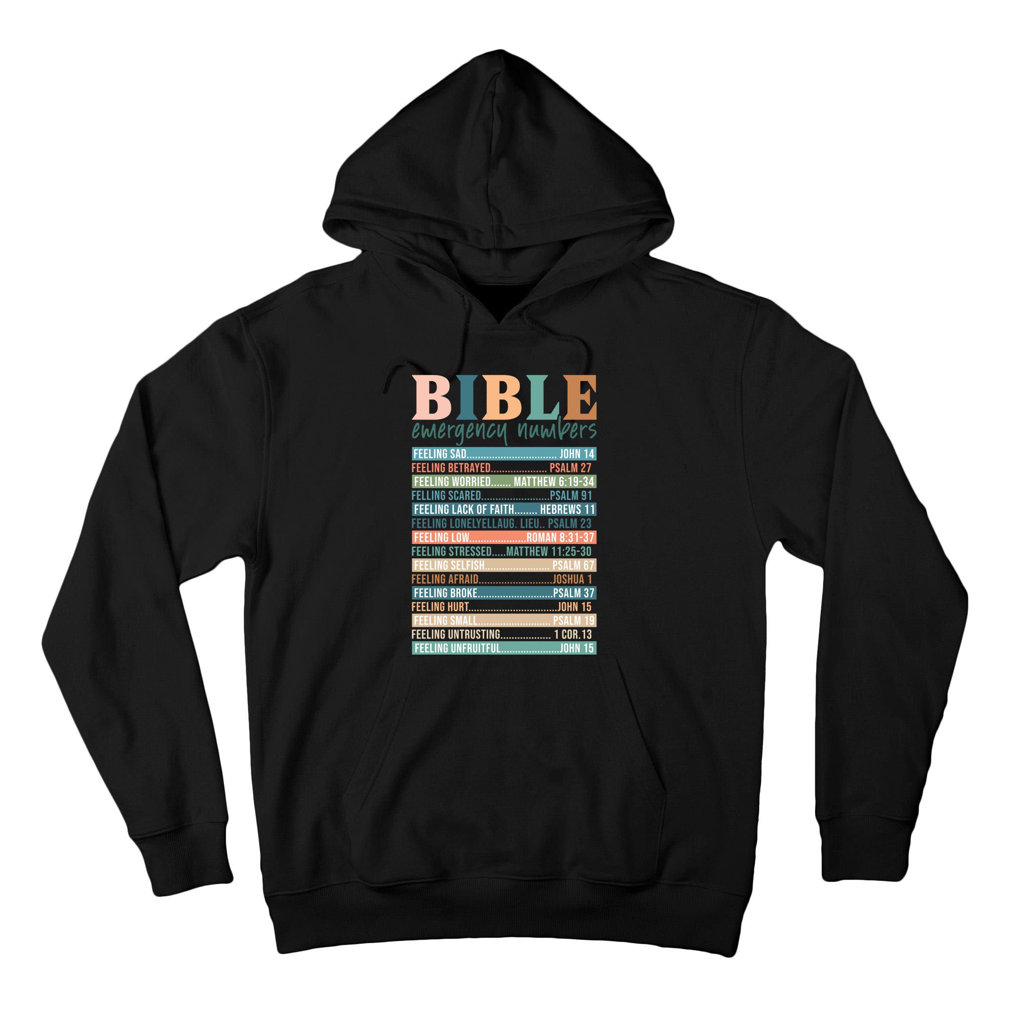 Bible Nutrition Emergency Numbers Tall Hoodie