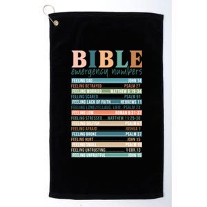 Bible Nutrition Emergency Numbers Platinum Collection Golf Towel