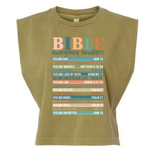 Bible Nutrition Emergency Numbers Garment-Dyed Women's Muscle Tee