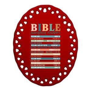 Bible Nutrition Emergency Numbers Ceramic Oval Ornament