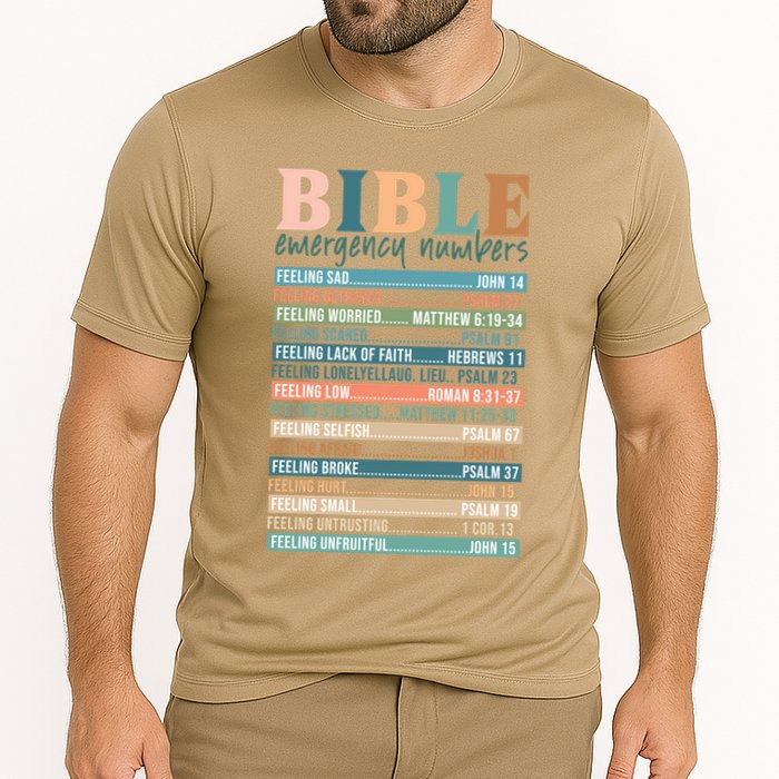 Bible Nutrition Emergency Numbers Cooling Performance Crew T-Shirt