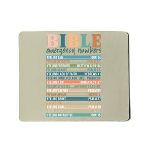 Bible Nutrition Emergency Numbers Mousepad