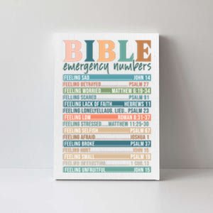 Bible Nutrition Emergency Numbers Canvas