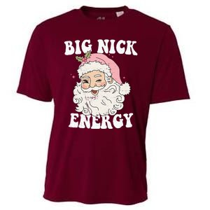 Big Nick Energy Funny Santa Xmas Retro Christmas Cooling Performance Crew T-Shirt