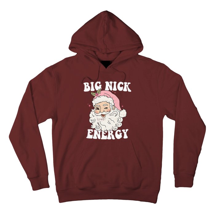 Big Nick Energy Funny Santa Xmas Retro Christmas Hoodie