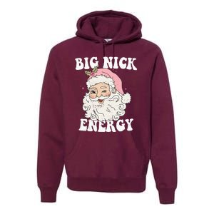 Big Nick Energy Funny Santa Xmas Retro Christmas Premium Hoodie