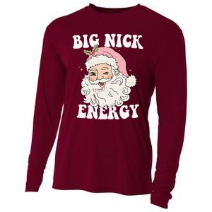 Big Nick Energy Funny Santa Xmas Retro Christmas Cooling Performance Long Sleeve Crew