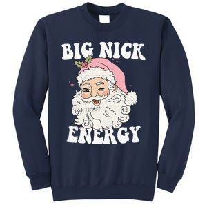 Big Nick Energy Funny Santa Xmas Retro Christmas Sweatshirt