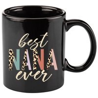 Best Nana Ever Gifts Leopard Print Mothers Day 11oz C Handle Ceramic Mug