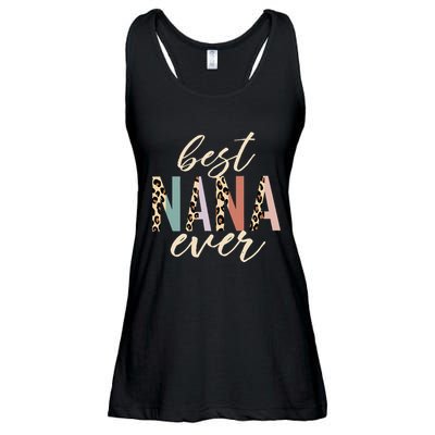 Best Nana Ever Gifts Leopard Print Mothers Day Ladies Essential Flowy Tank