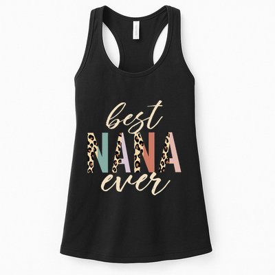Best Nana Ever Gifts Leopard Print Mothers Day Womens Tank Top