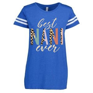 Best Nani Ever Gifts Leopard Print Mothers Day Enza Ladies Jersey Football T-Shirt