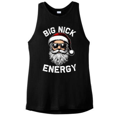 Big Nick Energy Funny Inappropriate Christmas Santa Face Ladies PosiCharge Tri-Blend Wicking Tank