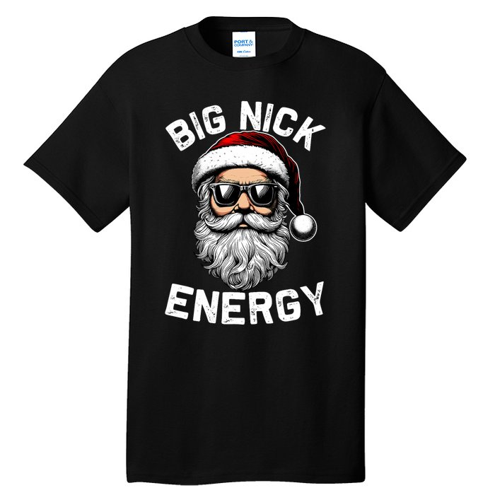 Big Nick Energy Funny Inappropriate Christmas Santa Face Tall T-Shirt