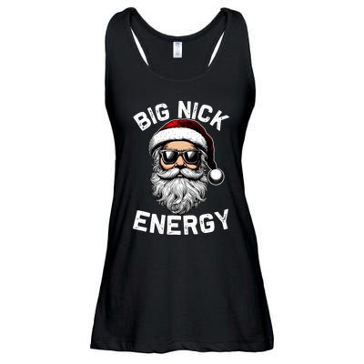 Big Nick Energy Funny Inappropriate Christmas Santa Face Ladies Essential Flowy Tank